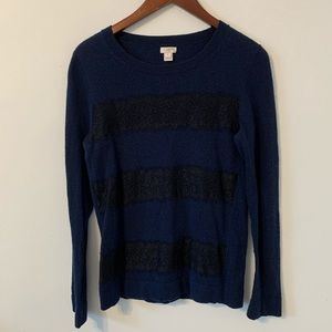 2/$20 J Crew Blue Wool Blend Sweater Size S